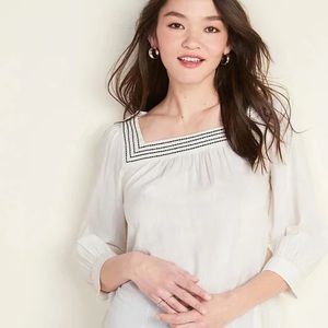 Relaxed Square-Neck Top for Women